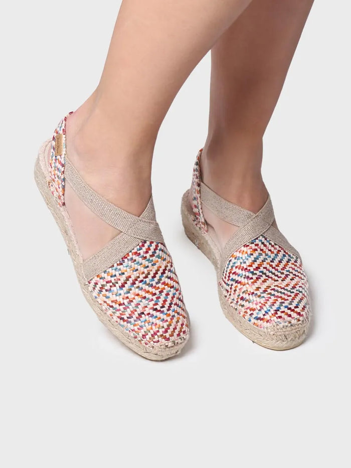 toni pons VERA-MS - Alpargata plana de mujer en rafia multicolor | VERA-MS Tienda