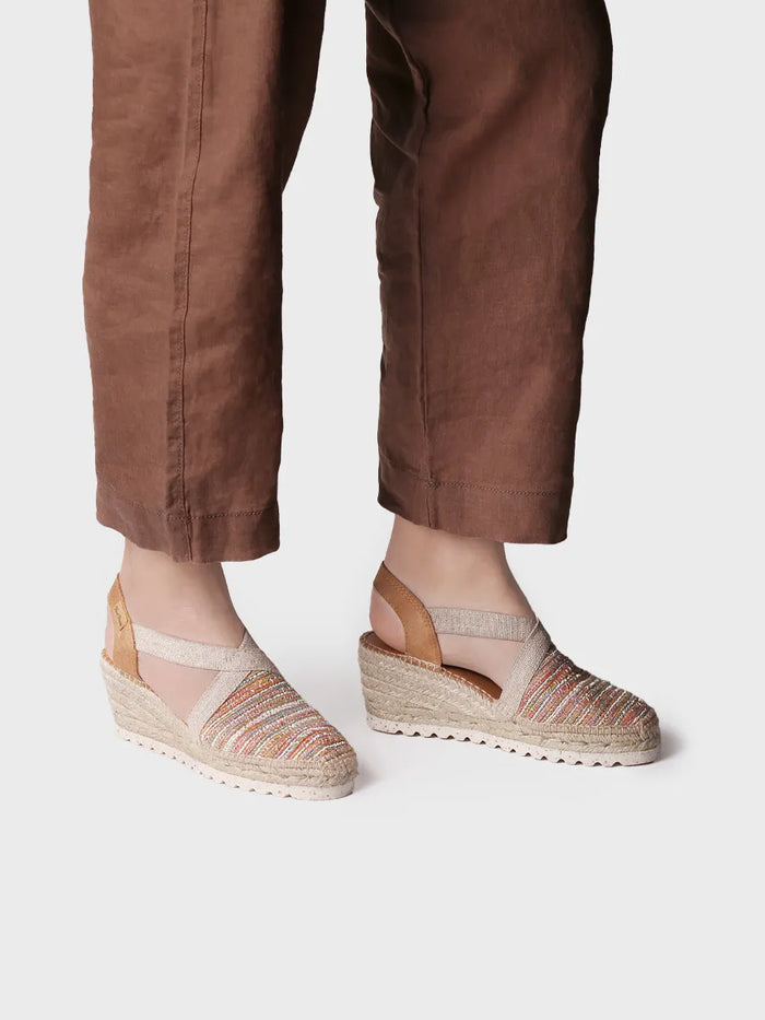toni pons TERRA-CL - Alpargata de cuña media en tejido multicolor | TERRA-CL Outlet online