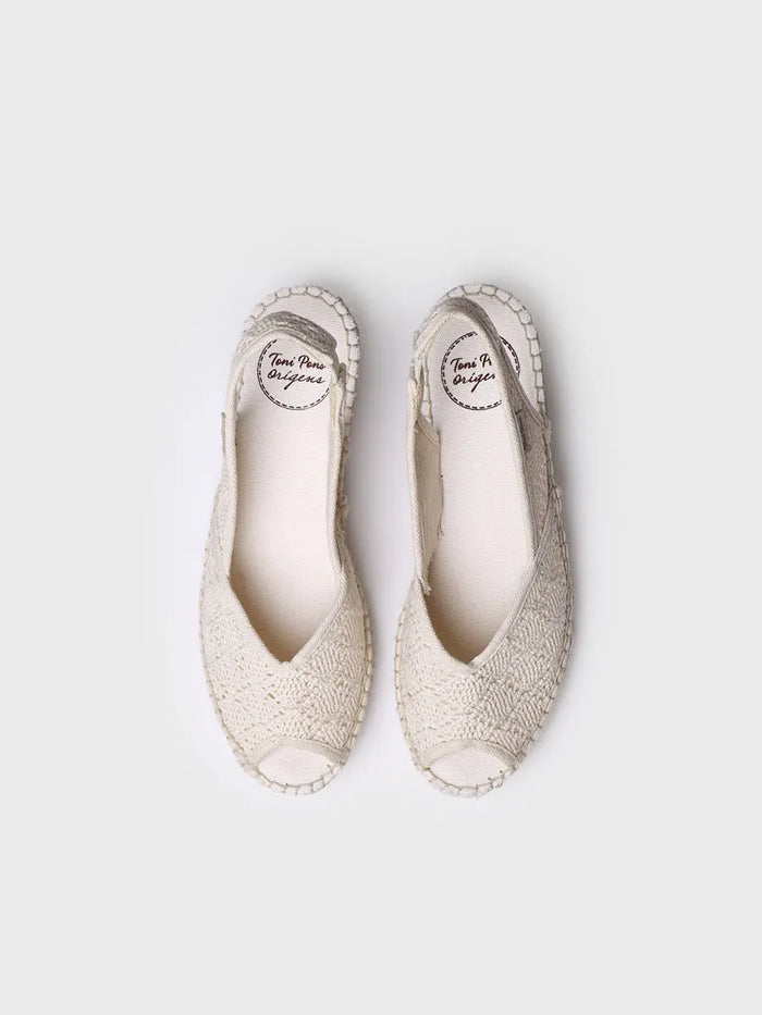 toni pons BLANCA-AD - Alpargata de cuña de yute estilo peep toe | BLANCA-AD En oferta