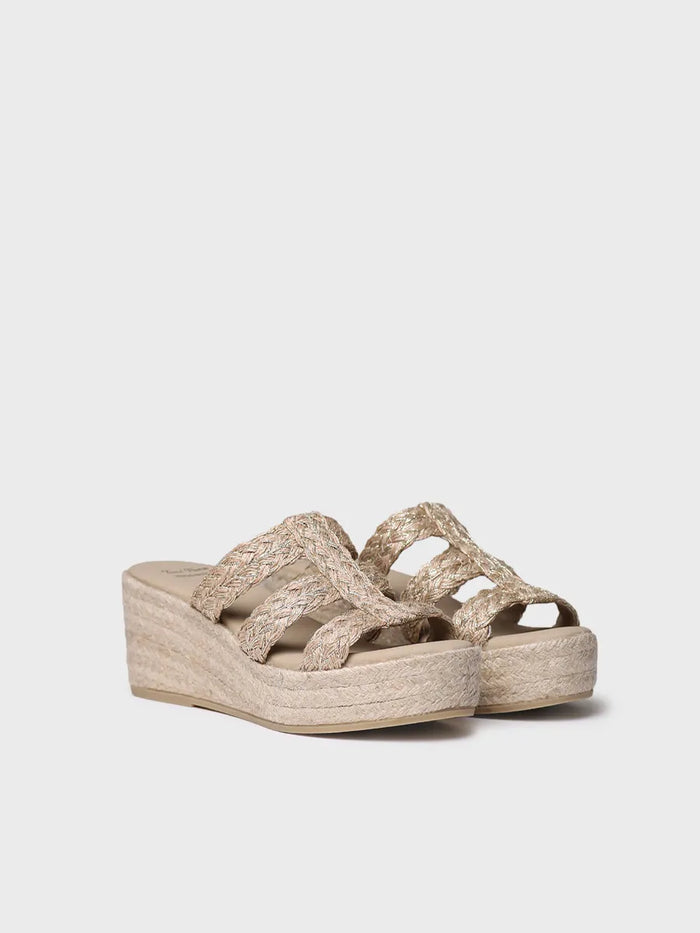 toni pons RENI-PH - Alpargata destalonada de mujer en yute trenzado con cuña | RENI-PH Oferta especial de fábrica