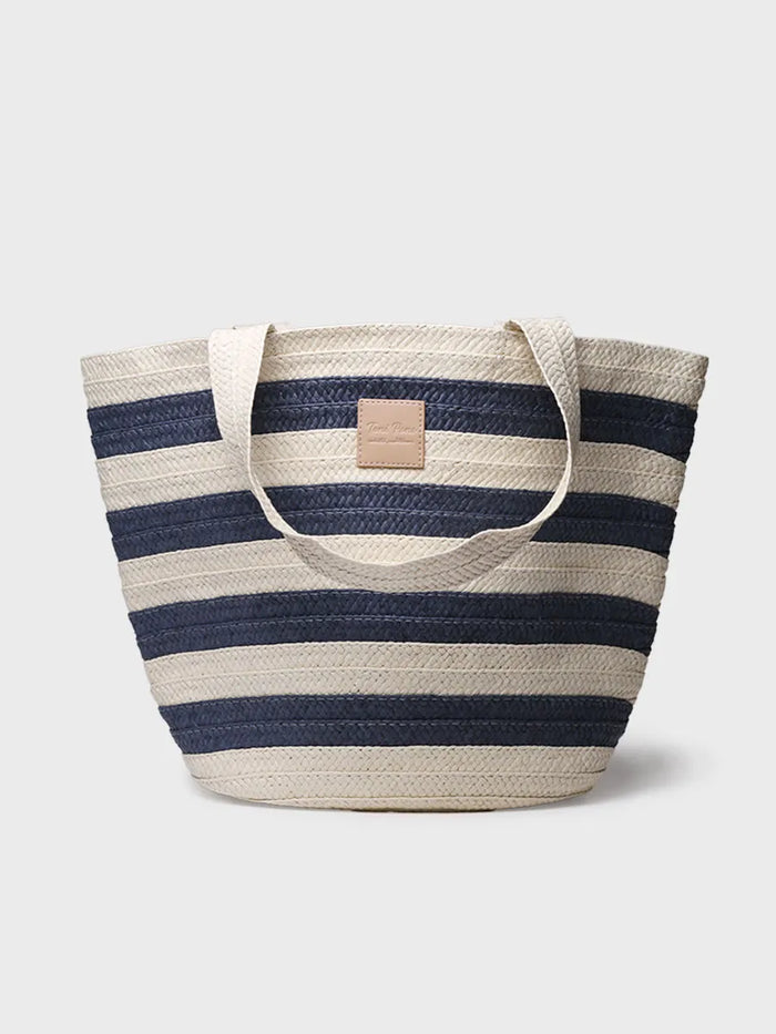 toni pons DESI - Bolso grande de mujer en rafia con rayas marineras | DESI Ventas relámpago