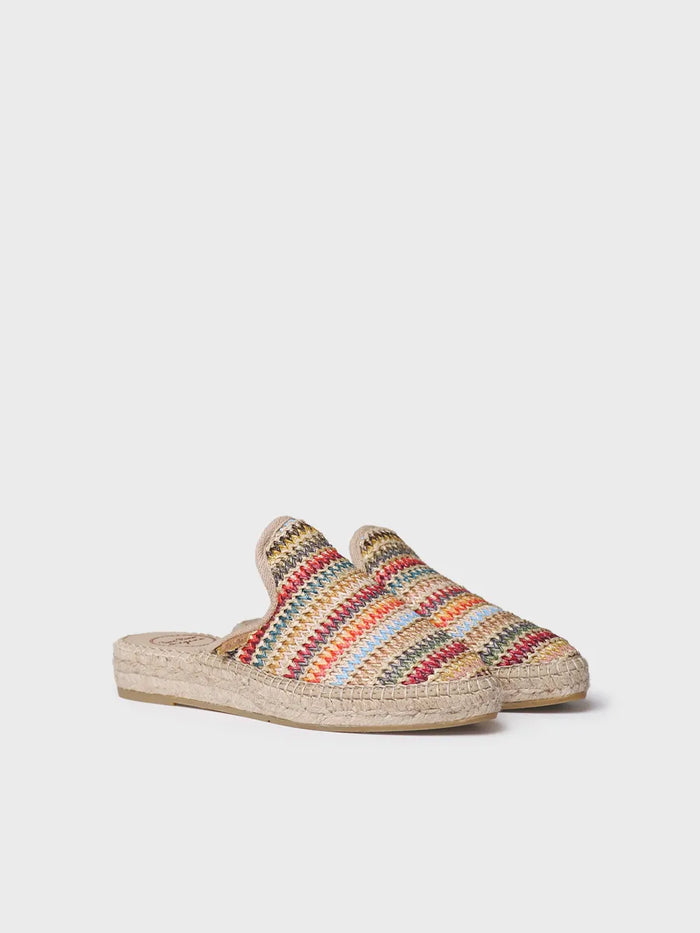 toni pons JUNE-MA - Alpargata tipo babucha de mujer en rafia multicolor | JUNE-MA Envío gratis