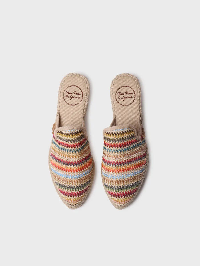 toni pons JUNE-MA - Alpargata tipo babucha de mujer en rafia multicolor | JUNE-MA Envío gratis