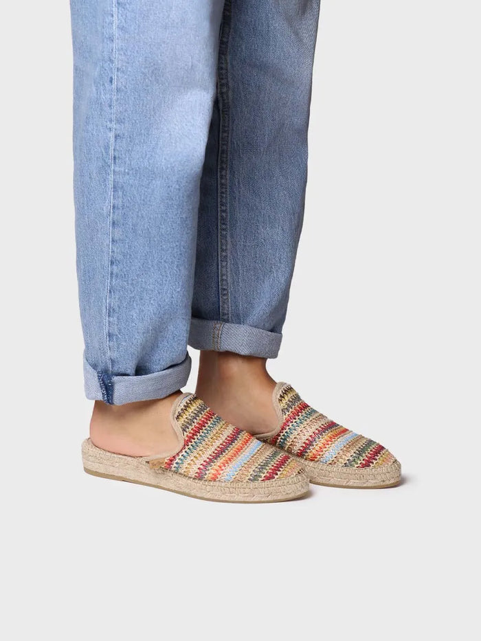 toni pons JUNE-MA - Alpargata tipo babucha de mujer en rafia multicolor | JUNE-MA Envío gratis