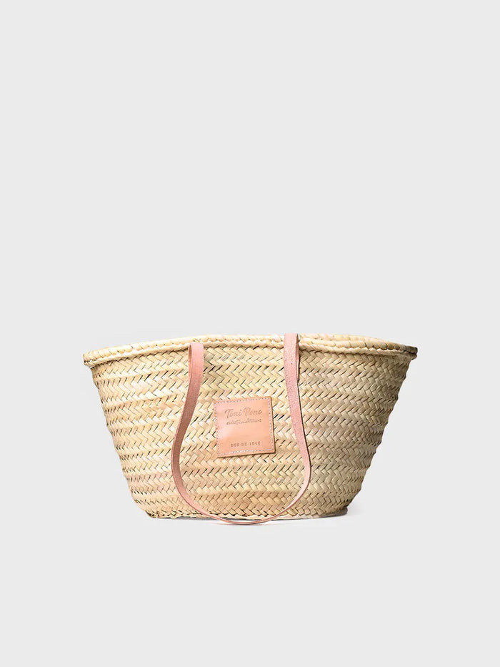 toni pons GOMERA - Capazo de mimbre para mujer con asas de piel | GOMERA Oferta especial