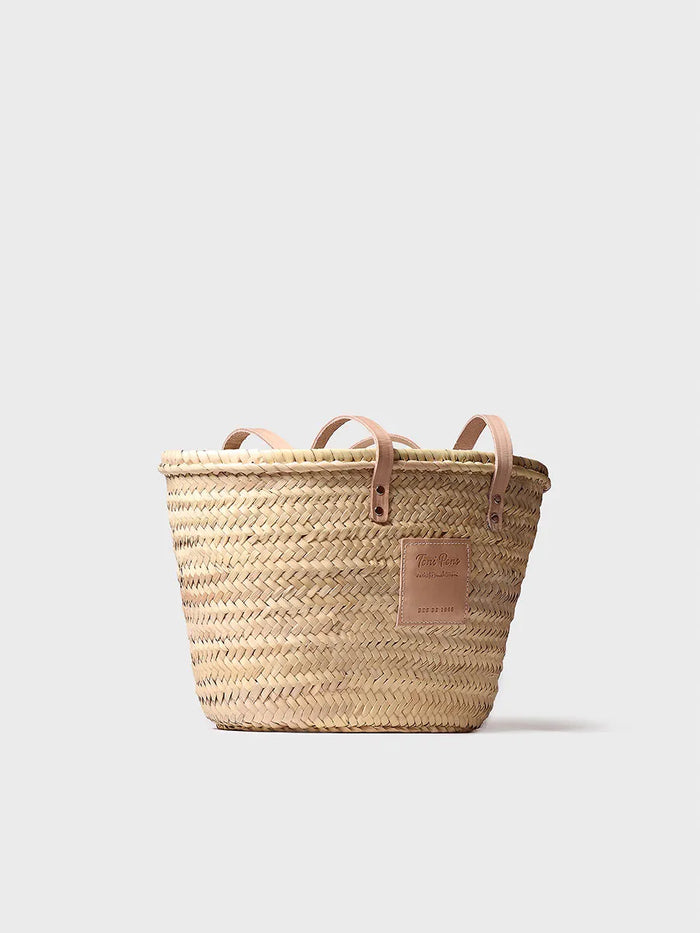 toni pons GOMERA - Capazo de mimbre para mujer con asas de piel | GOMERA Oferta especial