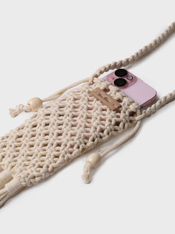 toni pons MAGALI - Bolso para móvil en crochet con flecos y cierres laterales | MAGALI En oferta