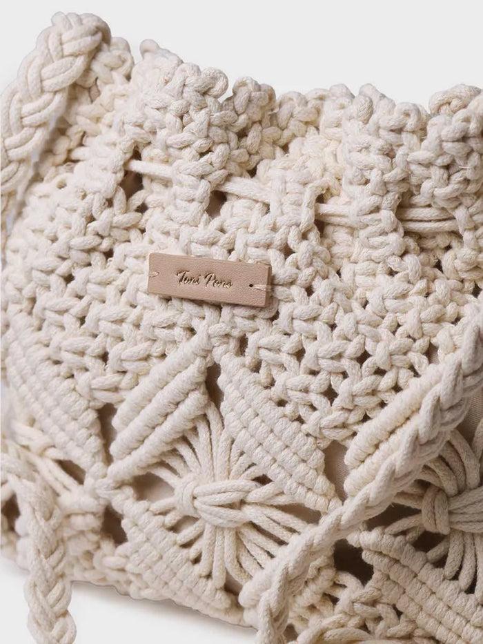 toni pons MIREIA - Bolso tipo bombonera en macramé | MIREIA Rebajas baratas