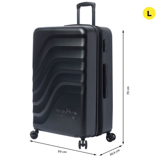 totto Maleta Bazy+ L - Black Precios de Black Friday