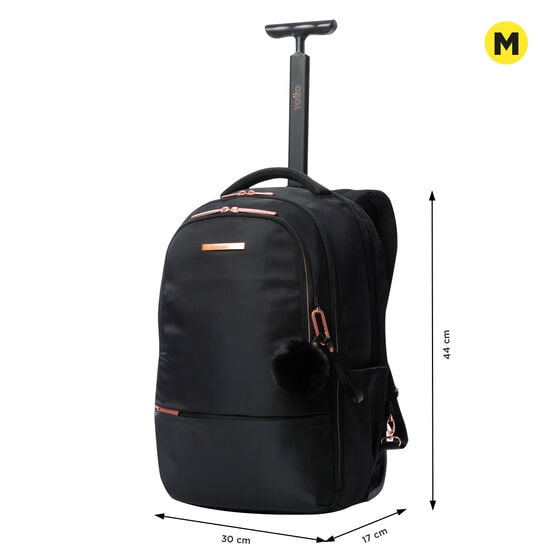 totto Mochila con ruedas Trolley - Black Ofertas especiales