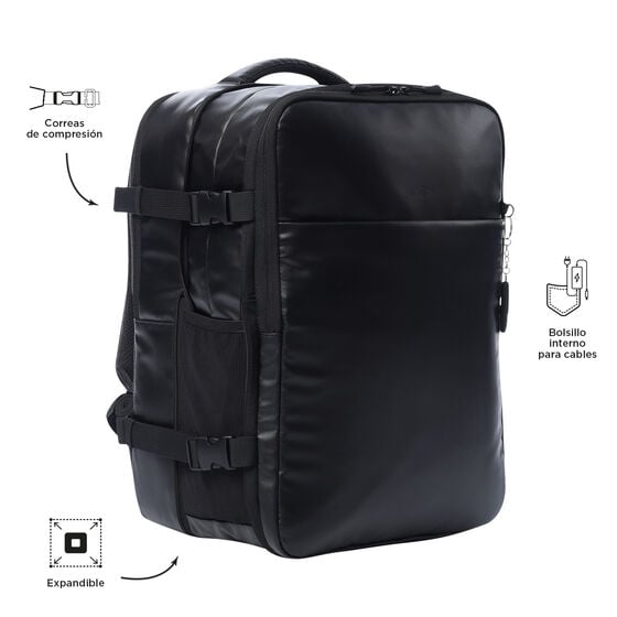 totto Mochila Grow - Black Liquidación