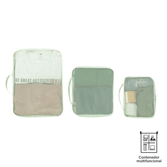 totto Organizador de viaje Packing Cube X6 - verde Tarmac Descuento