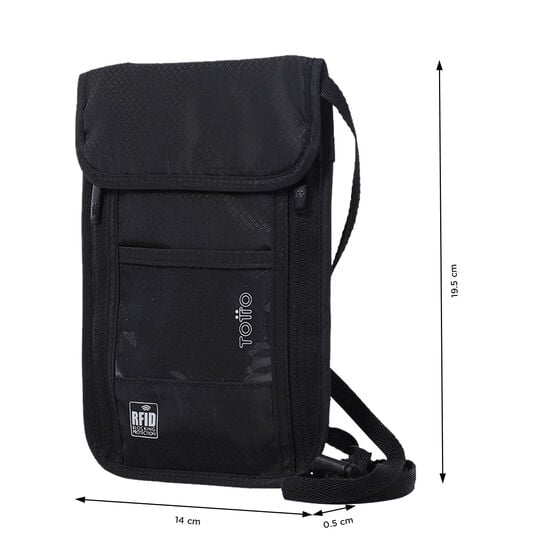 totto Porta Pasaporte Hang - Black Ventas relámpago