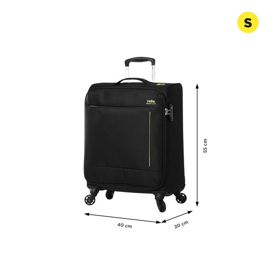 totto Maleta Travel Lite S - Negro Precio de fábrica