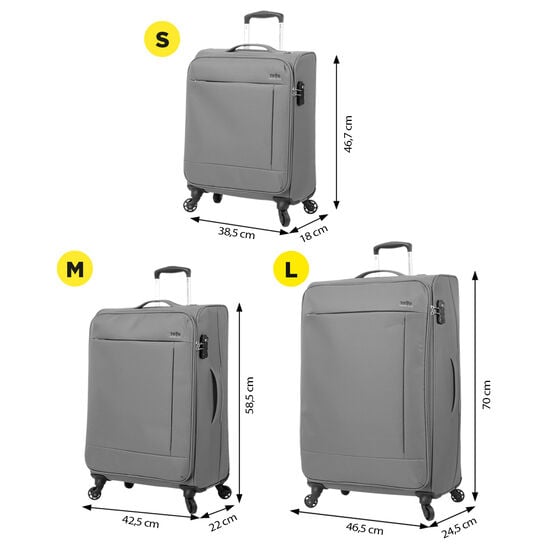 totto Juego de maletas Travel Lite - Morado Ahorra y exporta