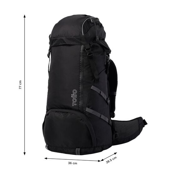 totto Mochila Summit 75 - Negro Grandes ahorros