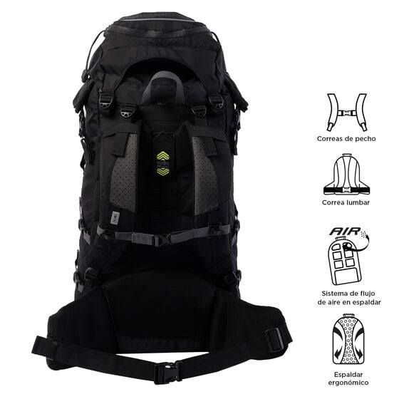 totto Mochila Summit 75 - Negro Grandes ahorros