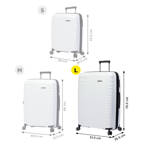 totto Maleta Traveler L - Blanco Último día