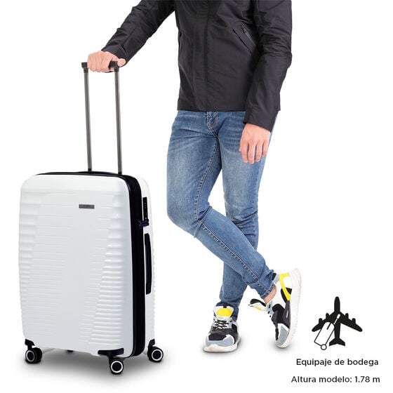 totto Maleta Traveler M - Blanco Promoción por tiempo limitado