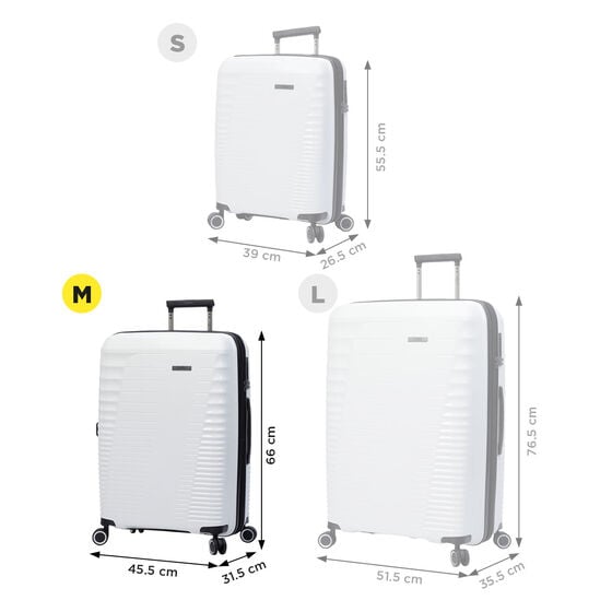 totto Maleta Traveler M - Blanco Promoción por tiempo limitado