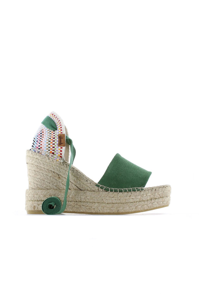 vidorreta Sandalia traba serraje verde pino Outlet