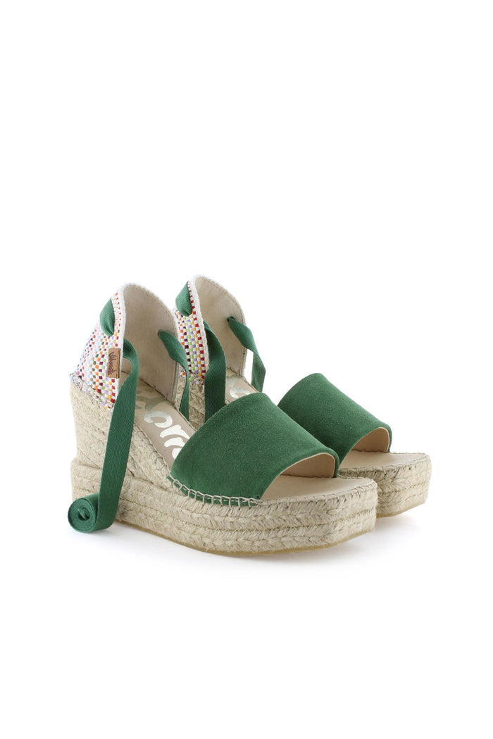 vidorreta Sandalia traba serraje verde pino Outlet