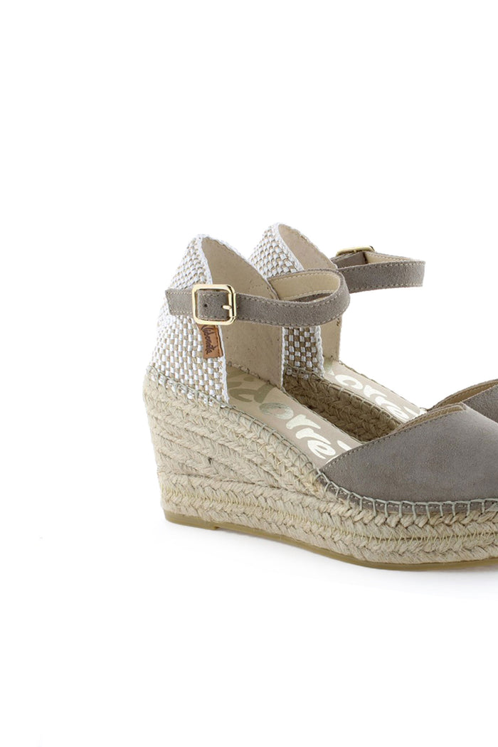 vidorreta Sandalia pico serraje taupe Tilo 5 Gran oferta