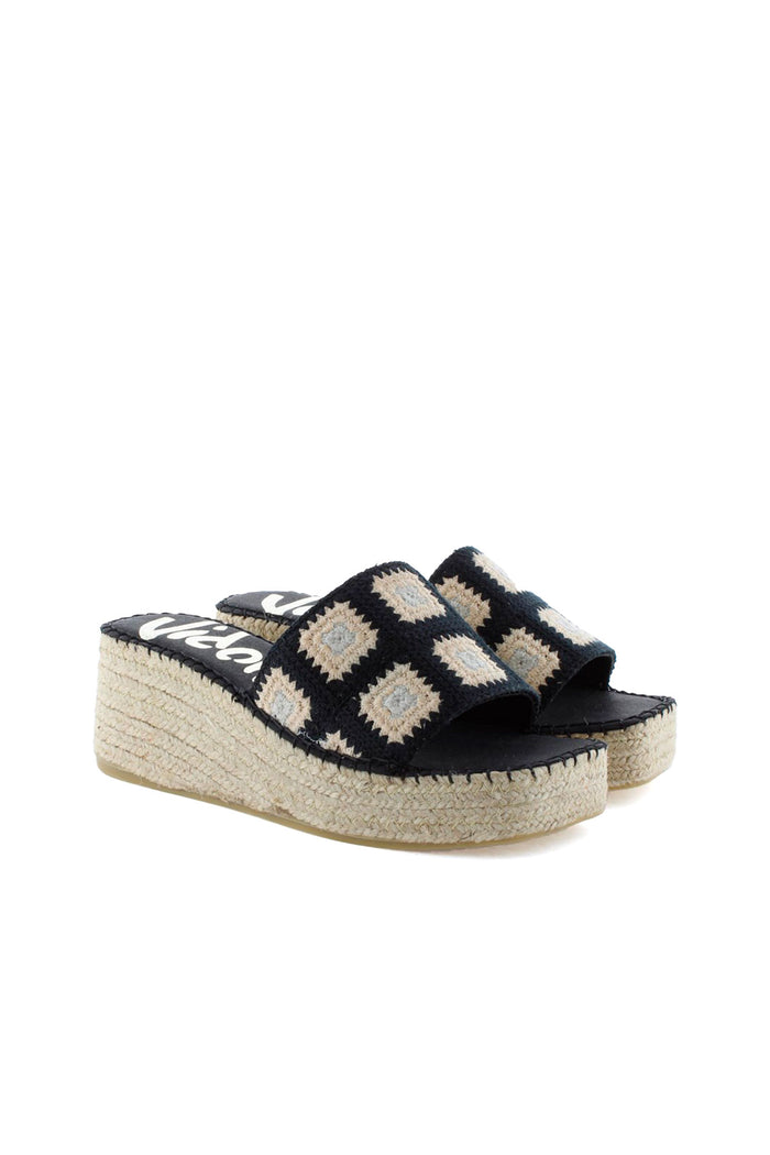 vidorreta zueco crochet negro Vinci Envío gratis