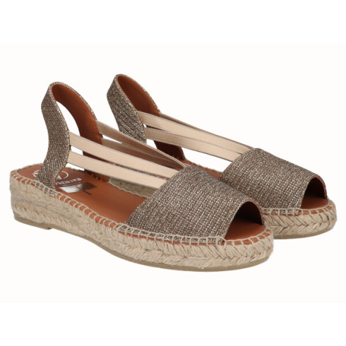 viguera Sandalia Plana Yute Bronce con Elásticos Rebajas top