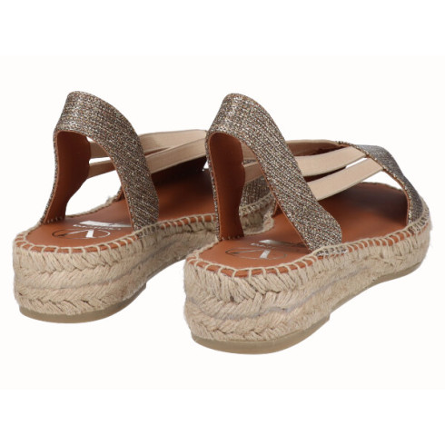 viguera Sandalia Plana Yute Bronce con Elásticos Rebajas top