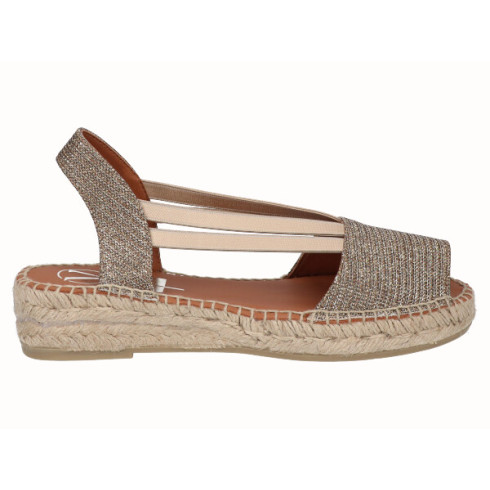 viguera Sandalia Plana Yute Bronce con Elásticos Rebajas top