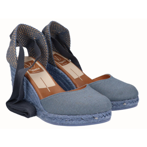 viguera Alpargata Cuña Alta Yute Jeans Cintas Liquidación