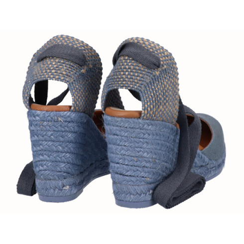 viguera Alpargata Cuña Alta Yute Jeans Cintas Liquidación