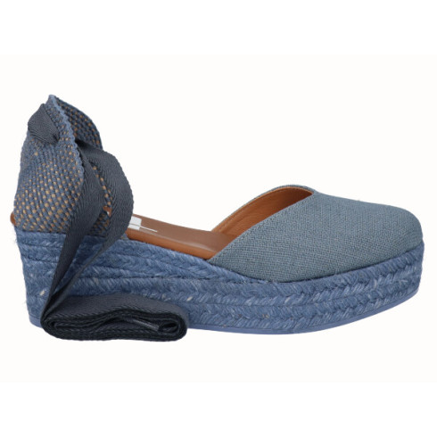 viguera Alpargata Plataforma Yute Jeans Cintas