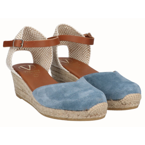 viguera Alpargata Valenciana Cuña Baja Yute Jeans Outlet online