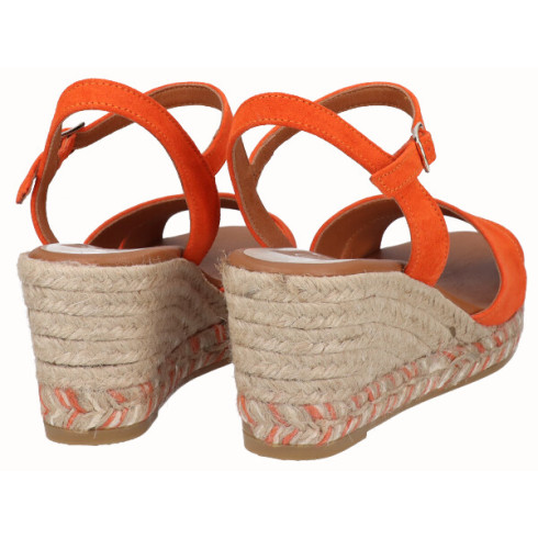 viguera Sandalia Cuña Media Yute Naranja Ventas relámpago