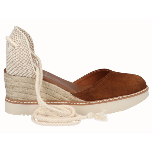 viguera Alpargata Cuña Media Eva Cordón Cuero Oferta exclusiva