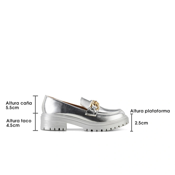weide Mocasin Mujer Nieve Plateado Weide COMPRAR AHORA