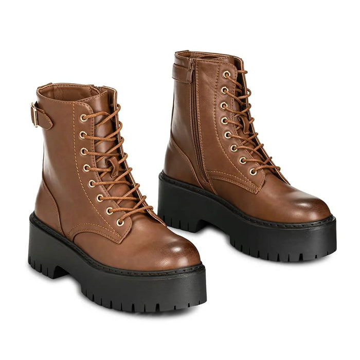 weide BOTINES PLATAFORMA MUJER CAMEL WEIDE CZY585 Precio ultrabajo