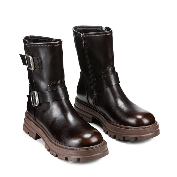 weide BOTINES PLATAFORMA MUJER MARRON WEIDE YL76 Outlet online