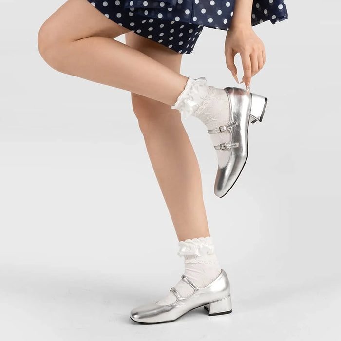 weide ZAPATOS MARY JANE MUJER PLATEADO WEIDE YL66 Rebajas