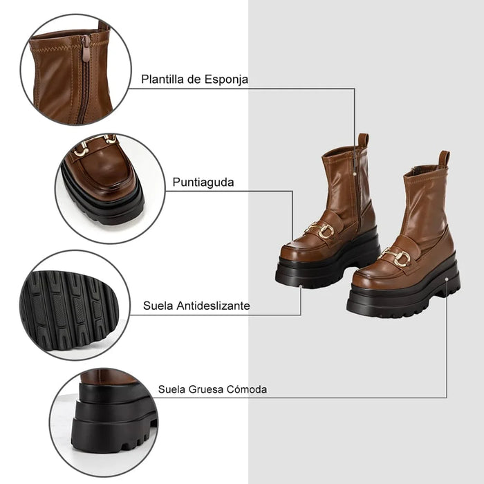 weide BOTINES PLATAFORMA MUJER CAMEL WEIDE CZY578 Ofertas