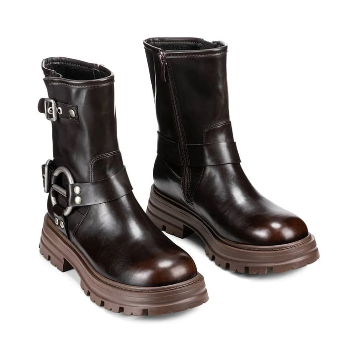 weide BOTINES PLATAFORMA MUJER MARRON WEIDE YL75 Venta caliente