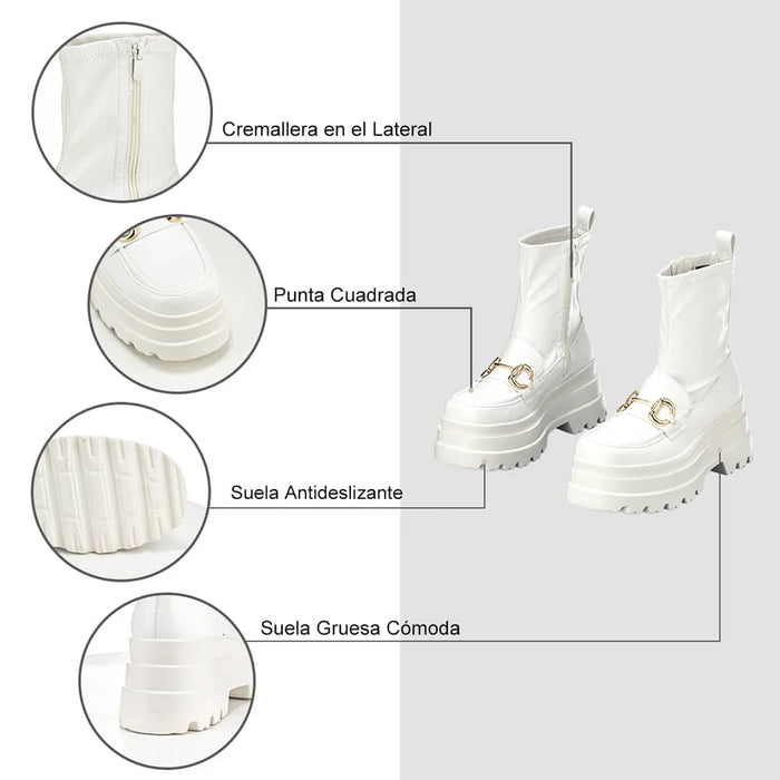 weide BOTINES PLATAFORMA MUJER BLANCO WEIDE CZY578 Gran oferta