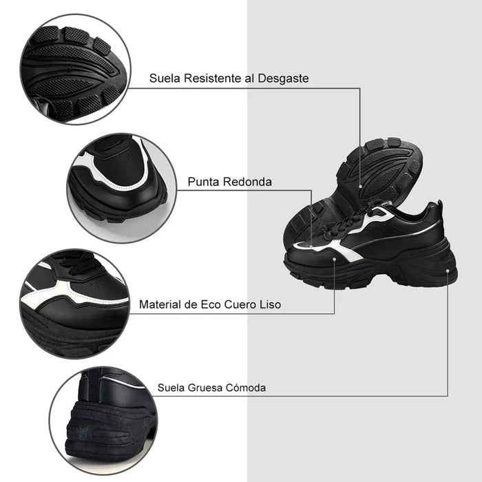 weide ZAPATILLAS PLATAFORMA MUJER NEGRO WEIDE SL06 Rebajas baratas