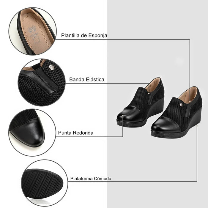 weide MOCASIN TACO MUJER NEGRO WEIDE JML01 Rebajas de fábrica