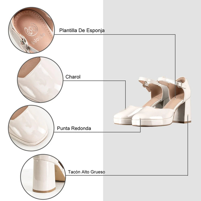 weide ZAPATOS MARY JANE MUJER BEIGE WEIDE YL85 Promoción por tiempo limitado