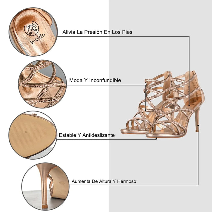 weide SANDALIA MUJER ZAPATOS DE FIESTA WEIDE GH132 Envío internacional gratuito