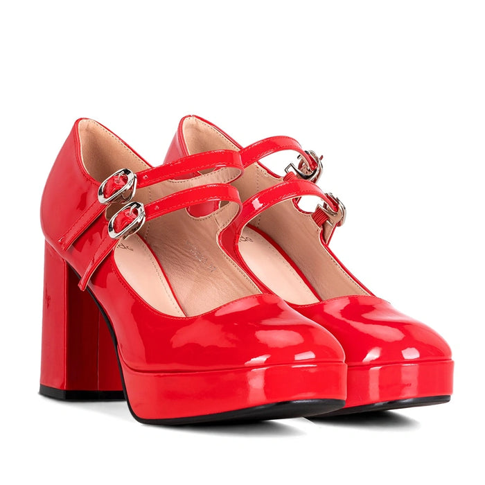 weide Zapatos Mary Jane Mujer Benita Rojo Weide Descuento