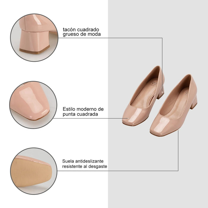 weide Zapatos Taco Mujer Alexia Rosado Weide Liquidación